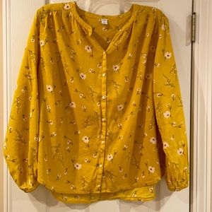 Golden tunic blouse